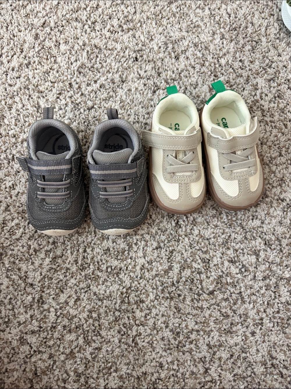 Stride Rite and Carter's Kids' Casual Sneakers - Gray and Cream